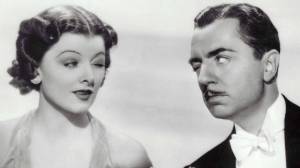 William Powell and Myrna Loy as Nick and Nora Charles in The Thin Man, by Dashiell Hammett